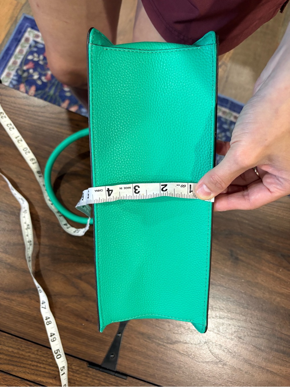 kate spade Turquoise pebbled Leather Structured Satchel - Picture 12 of 12